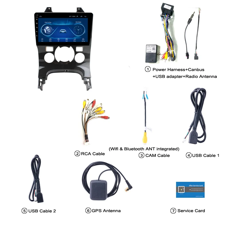 Model 2 9 дюймов Android 8,1 gps навигация автомобильный dvd-плеер для peugeot 3008 2009 2010-2012 с Bluetooth WiFi - Цвет: Model 2