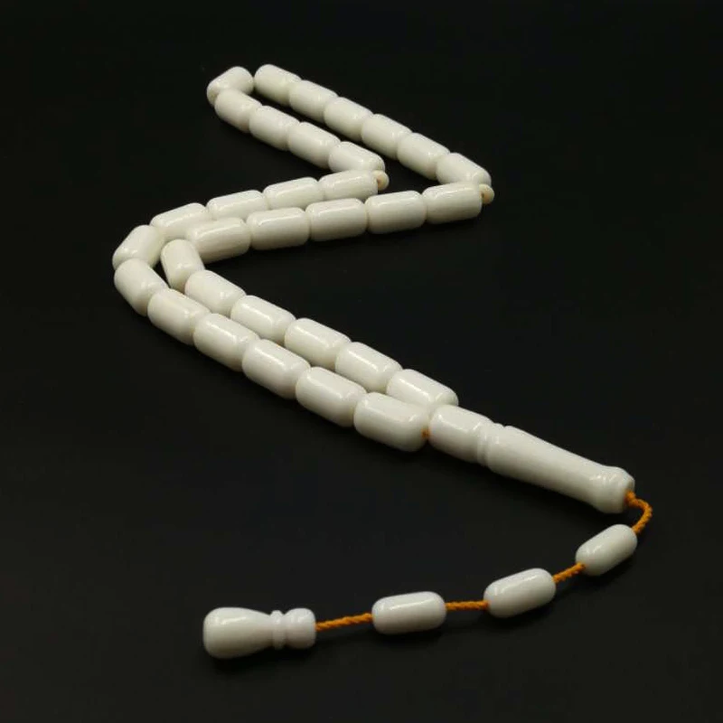 Браслеты Tasbih из белой смолы цвета слоновой кости 33 молитвенные бусины роскошный