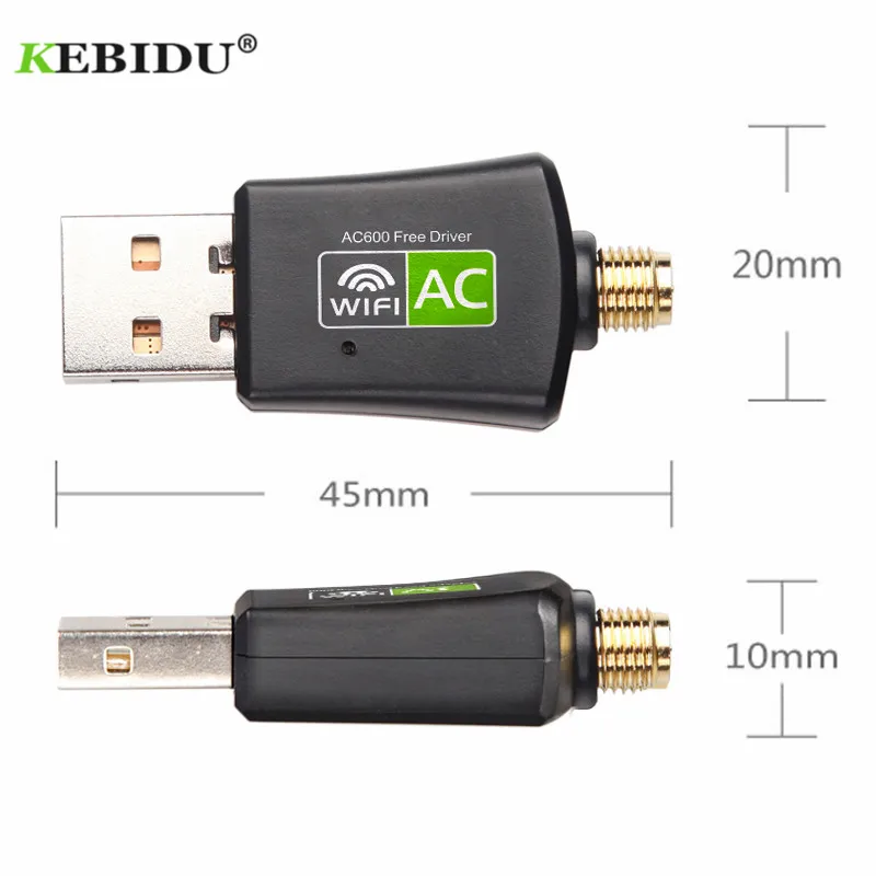 Двухдиапазонный адаптер Kebidu 600 Мбит/с 2 4 ГГц + 5 USB WiFi Wi Fi антенна Wifi донгл приемник