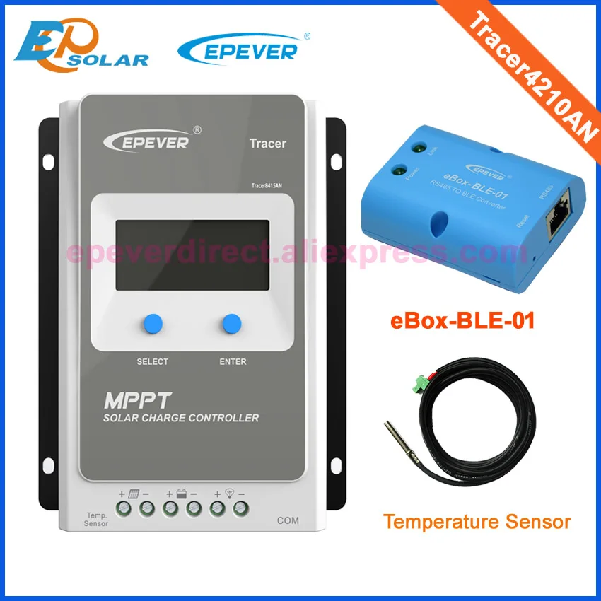 Epever 40A MPPT Солнечное зарядное устройство контроллер 12 В 24 Авто 40amp с ebox ble 01 функция