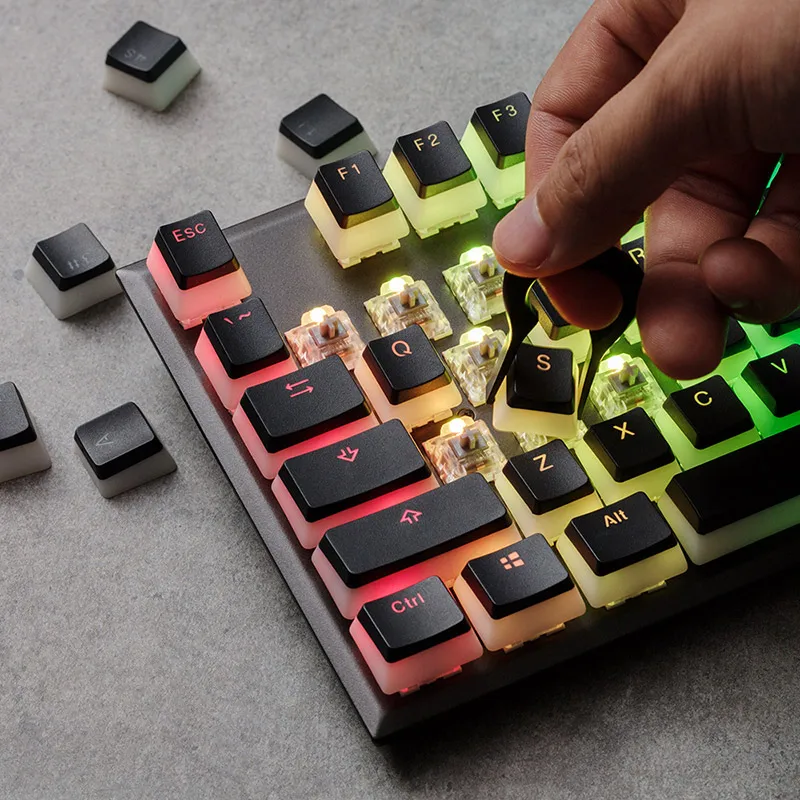 Keycaps Kingston HyperX полупрозрачный keycap PBT с двойным выстрелом полностью 104 совместимый