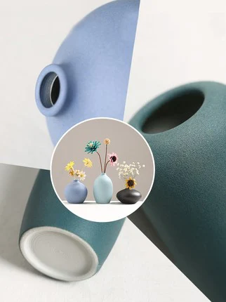 

Nordic Ceramic Vase Decoration Living Room Flower Arrangement Small Fresh Creative TV Cabinet Bedroom Home Dress Up Jewelry