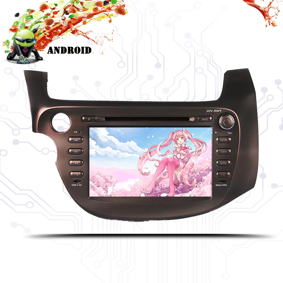 Android 9 0 Восьмиядерный 1024*600 Подходит для HONDA Fit JAZZ LHD RHD 2007 2008 2012 13 автомобильный dvd