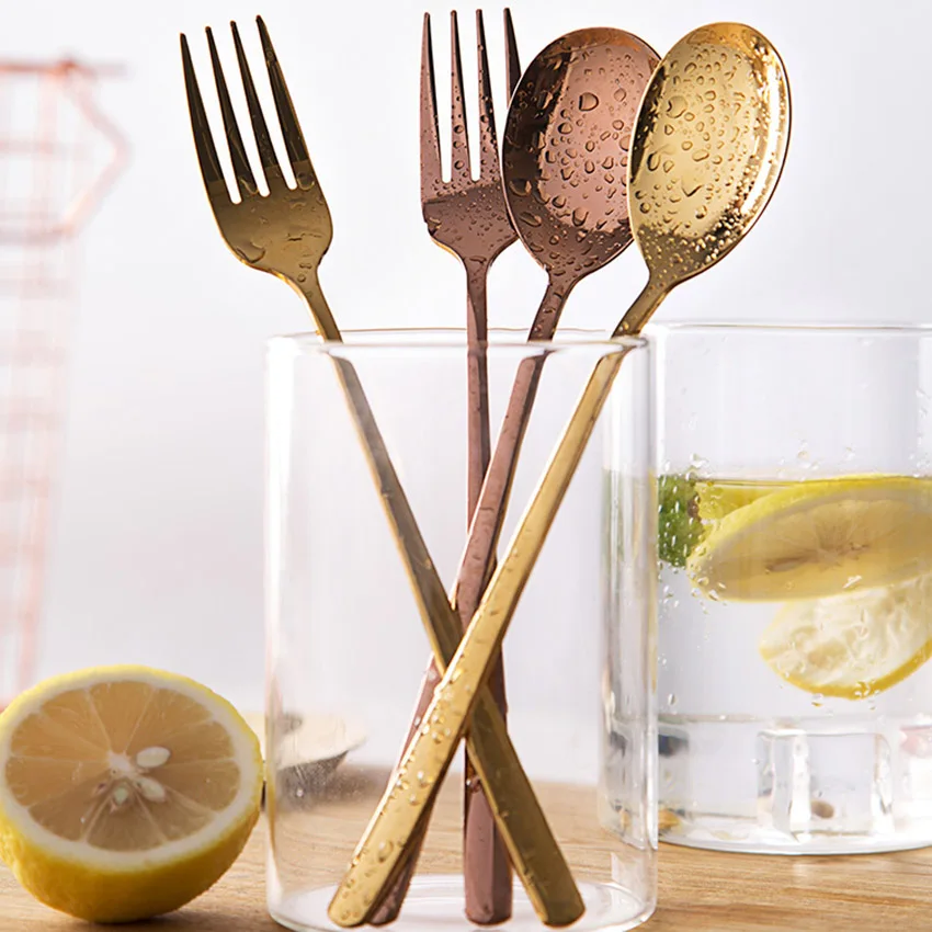 Нержавеющая сталь столовые ложки вилки фруктовый длиной 21 см вилка 20 5 суповая