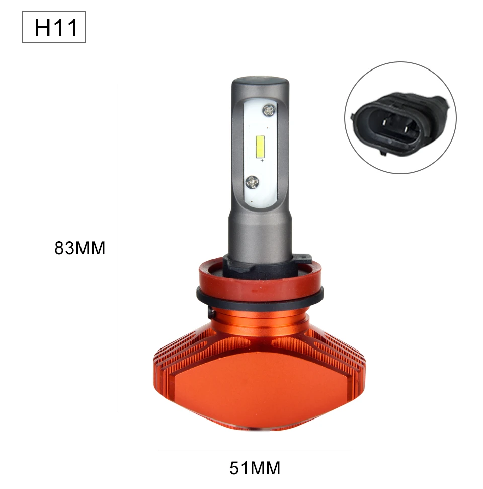 AmmToo H7 Led автомобилей головной светильник безвентиляторный H11 H4 светодиодные лампы 9005 HB3 9006 HB4 светодиодный светильник H8 автомобильный светильник 24V 12V Авто 80 Вт 8000LM 6500 к CSP