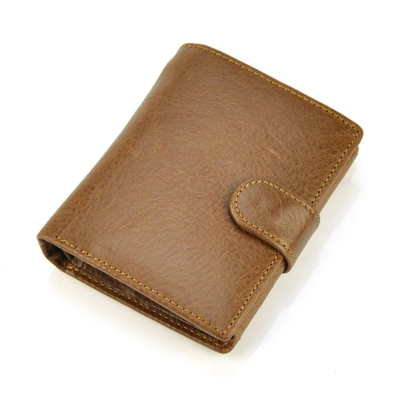 Мужской винтажный кошелек из натуральной кожи в три сложения классический