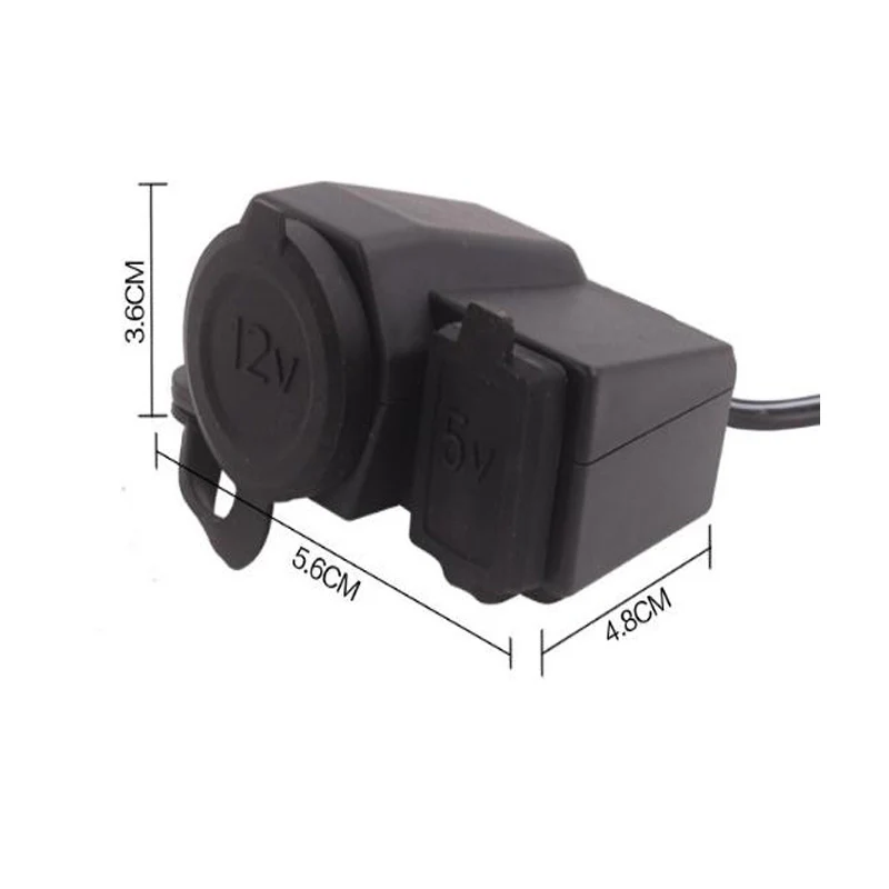Buendeer 5В USB 2.1A зарядное устройство адаптер мотоцикл комплект для руля кабель 12В