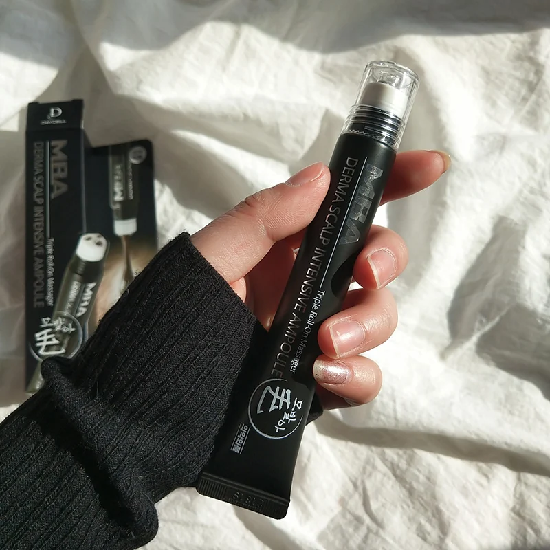 MBA роста волос Сыворотки дермы кожи головы Intensive Ampoule трехвалковой массажер быстро вырастить волосы линии волос Сущность Потери