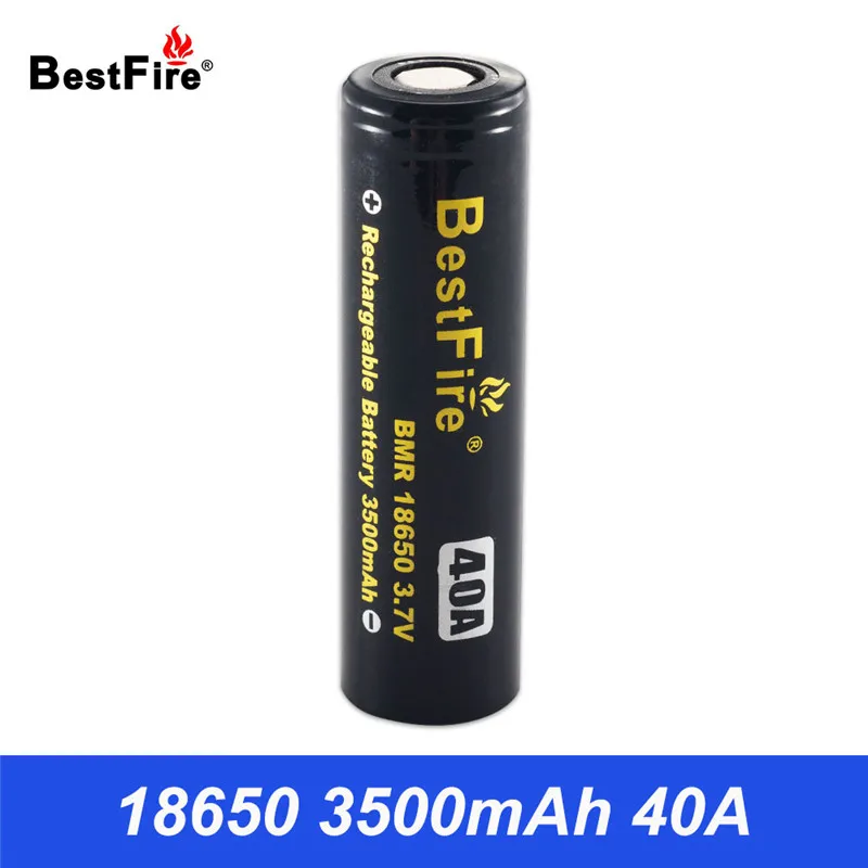Bestfire батарея 18650 3 7 V 4 2 литий ионная аккумуляторная 3500mAh 40A для фонарика Vape Игрушки