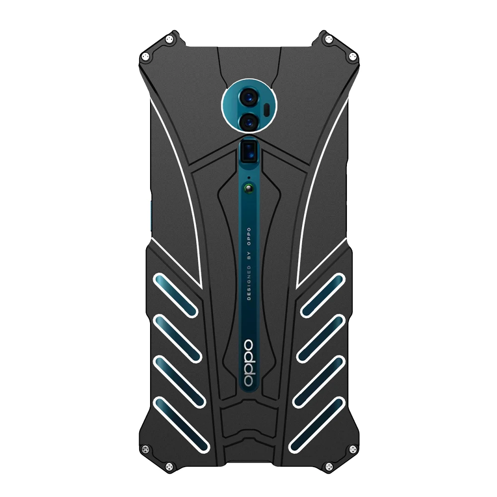 R-JUST чехол для OPPO Reno BATMAN Luxury Doom Heavy Duty Armor металлические алюминиевые чехлы