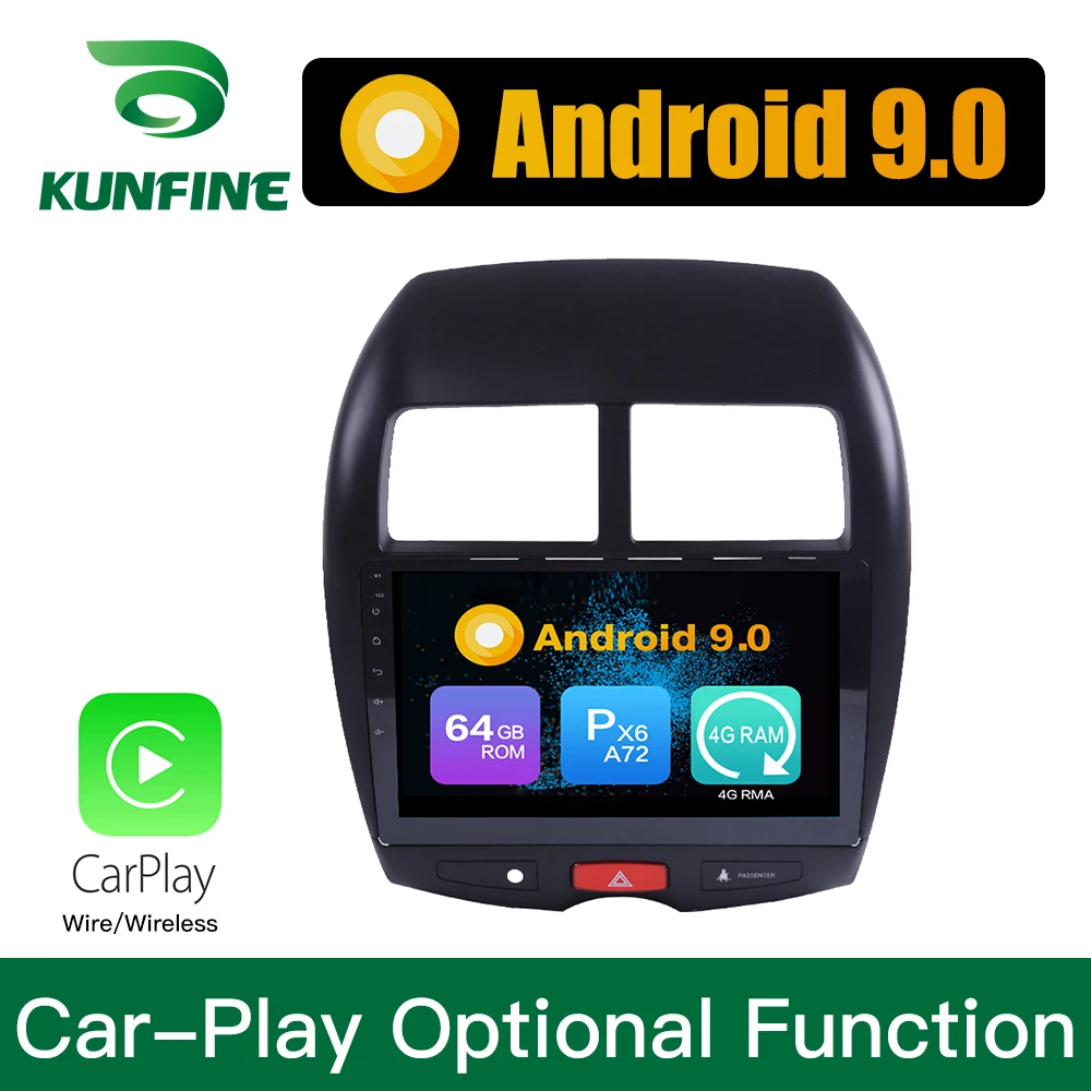 Android 9 0 Ram 4G Rom 64G PX6 Cortex A72 автомобильный DVD GPS мультимедийный плеер стерео для Mitsubishi