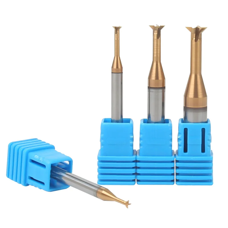 

HRC55 TiCN Coated Solid Carbide Dovetail Milling Cutter End Mill 45 60 75 degree 4 6 8 10 12 14 16mm Alloy Straight Shank