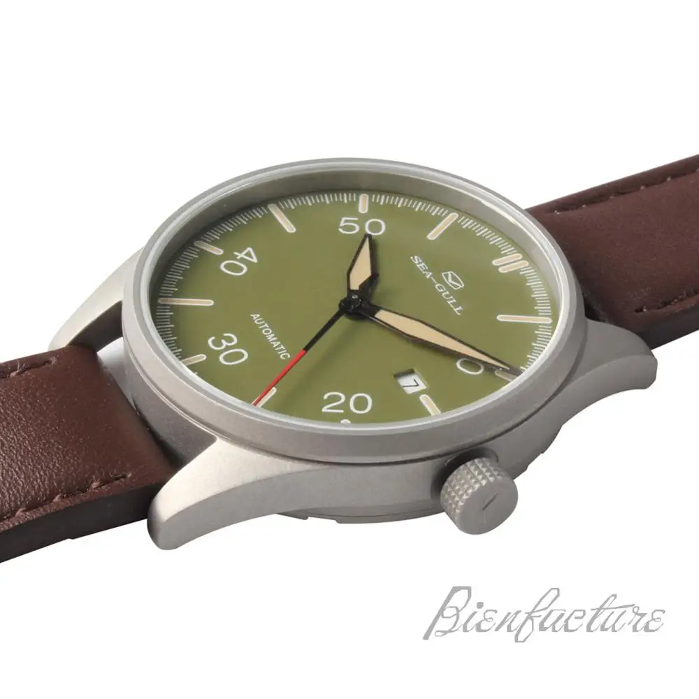 Genuine Seagull Sea-Gull Classic Vintage Military Men Mechanical Watch Luminous Hands Self Wind Automatic Men's Watch 819.583