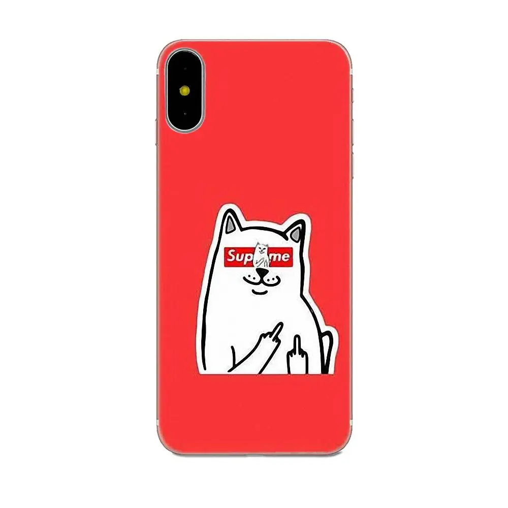 Rip N Dip Cat для Apple IPhone X XS Max XR 4 4s 5 5C 5S SE 6 6S 7 8 Plus Мягкий чехол из ТПУ для телефона
