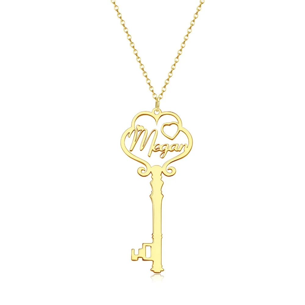 Пара ключей ожерелье персонализированные имя изготовленный на заказ бренд