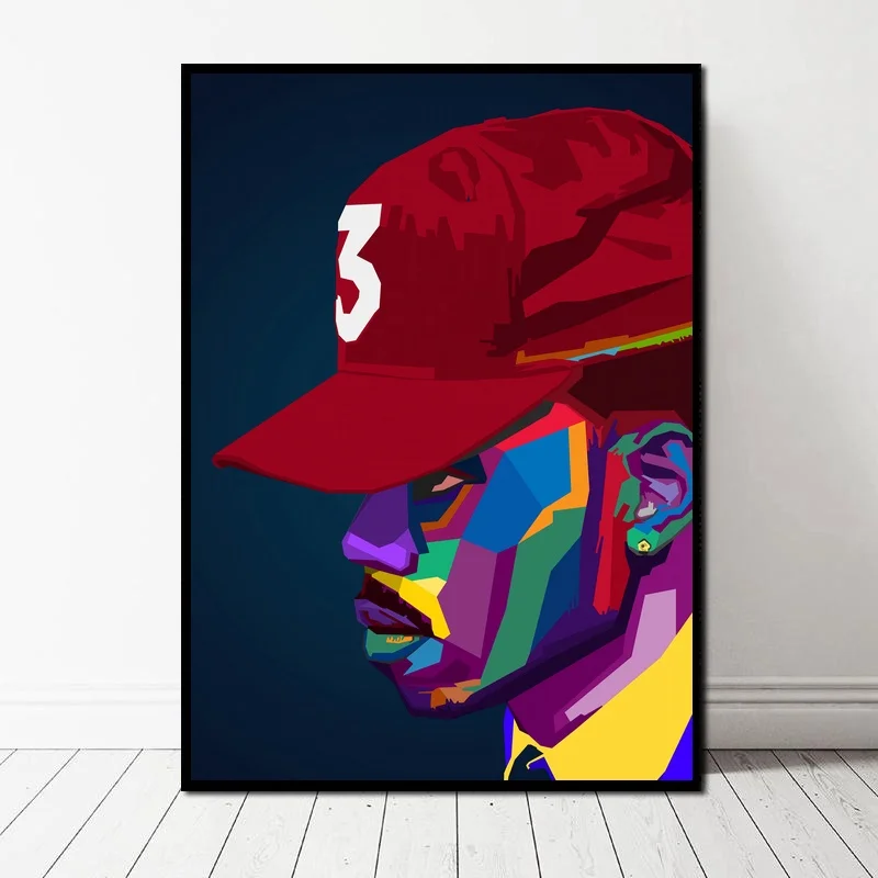 Рисунок на холсте рисунка в стиле хип-хоп музыкальный певец настенные картины