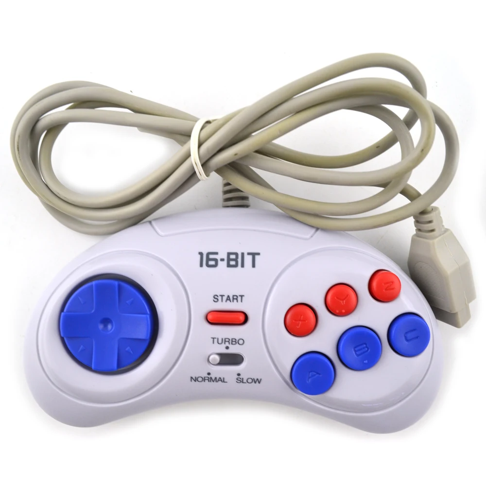 

NEW Game controller for SEGA Genesis for 16 bit handle Gamepad for MD Game Accessories Bring turbo and slow function fast ship