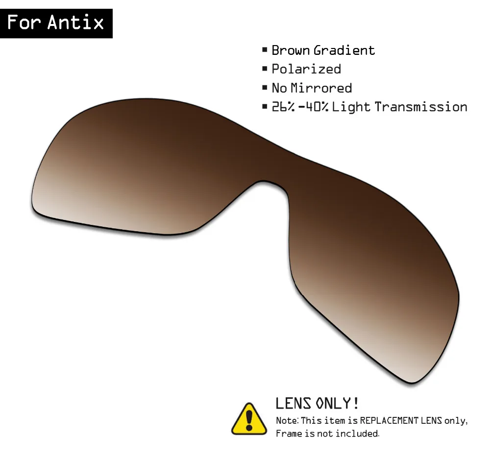 Замена поляризованных солнцезащитных линз SmartVLT для Oakley Antix коричневый