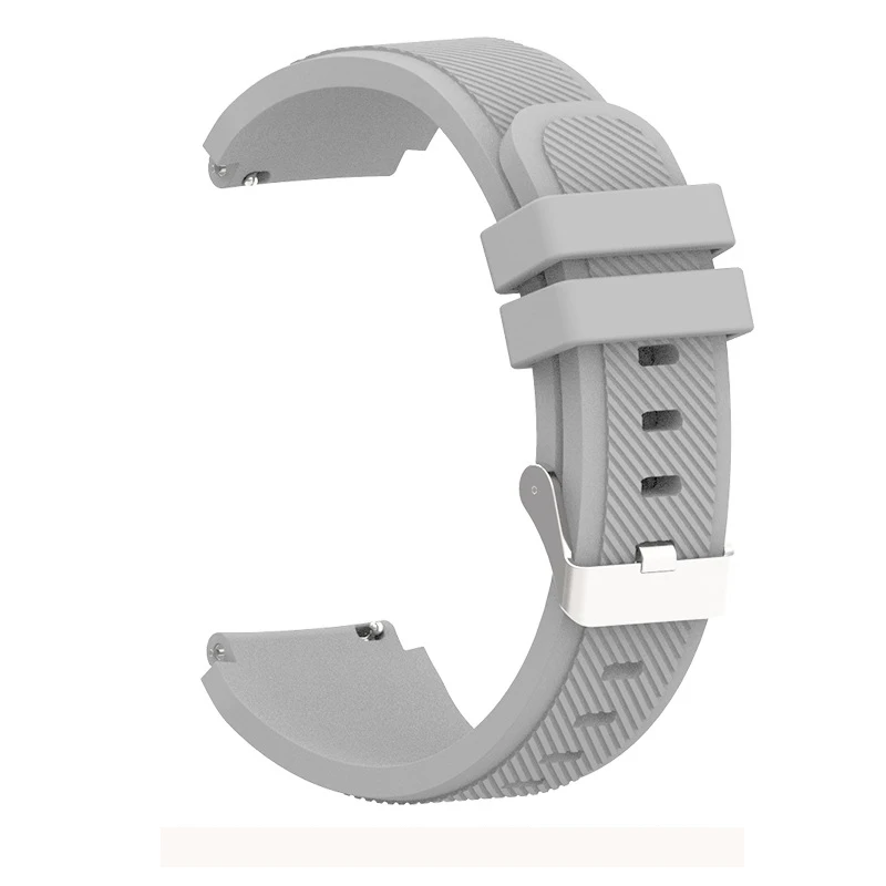 Gray 22 мм силикон браслетный ремешок для часов для Ticwatch Pro моющийся ремешок для Ticwatch Pro ремешок для samsung gear S3 huawei GT - Цвет: Gray