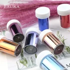 ERUIKA 1 рулон металлической лазерной фольги для ногтей наклейки с металлическими цветами Звездная бумага Очаровательная переводная клейкая наклейка для ногтей Аксессуары для творчества