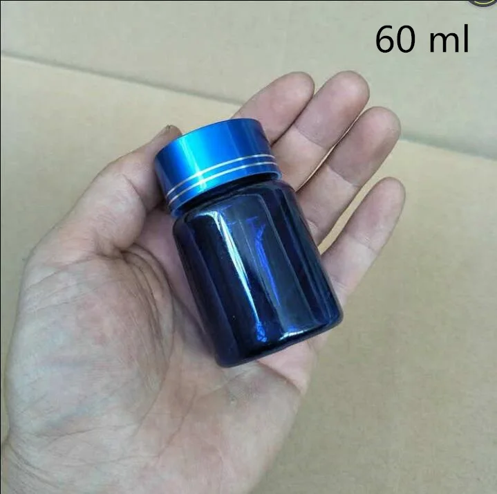 60 ml blue 60 120 мл g зеленый/синий/коричневый таблетки Пластиковые Упаковочные бутылки образец порошка пустые косметические контейнеры 50 шт в розницу - Цвет: 60 ml blue