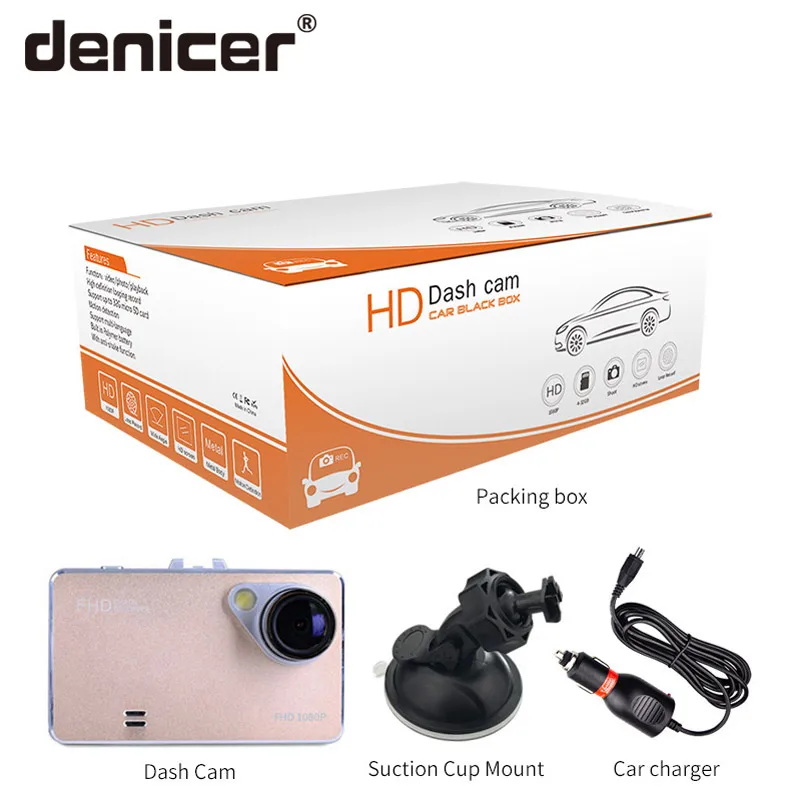 Denicer Mini 3 0 дюймов Автомобильный видеорегистратор камера Full HD 1080P видео Dvr рекордер