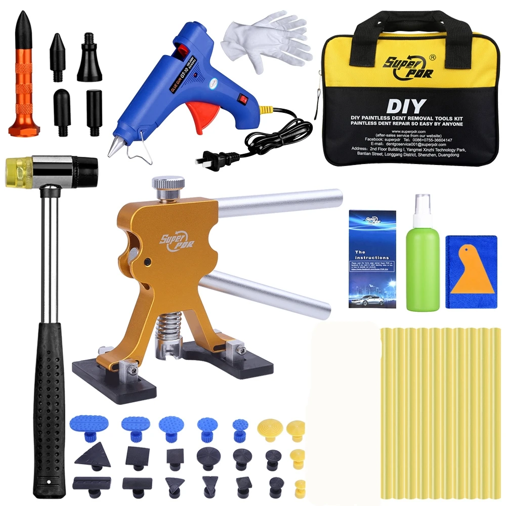 

PDR безболезненный инструмент для ремонта вмятин, золотой подъемный набор, градом, ручные инструменты, набор, Автомобильный ремонт кузова, ин...