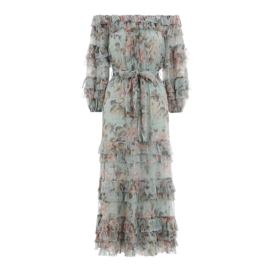 Liser Новое весеннее женское платье Slash шеи с принтом пояса сексуальное обтягивающее платье элегантные вечерние платья знаменитостей зеленые розовые платья Vestidos