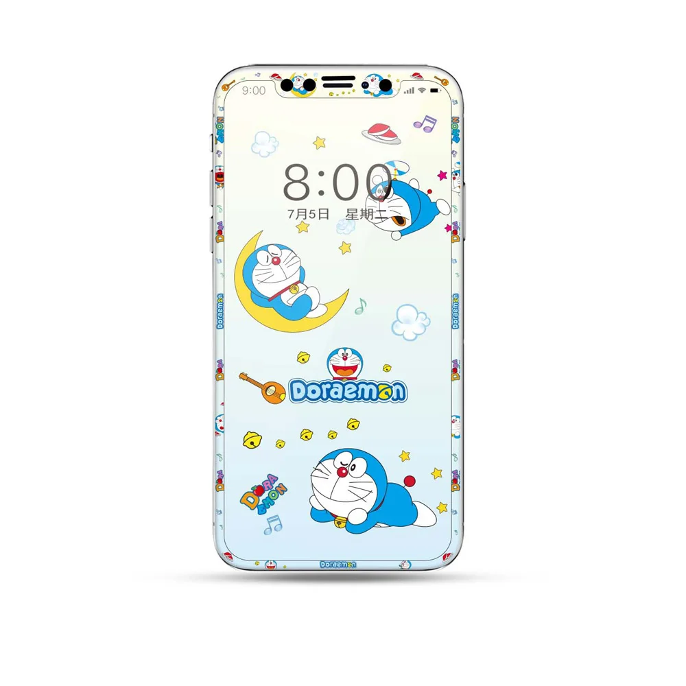 HV41 Мультфильм Закаленное стекло протектор экрана для iPhone X XR XS Max милый прекрасный протектор противовзрывная пленка 9H твердость медведь животное - Цвет: HV41