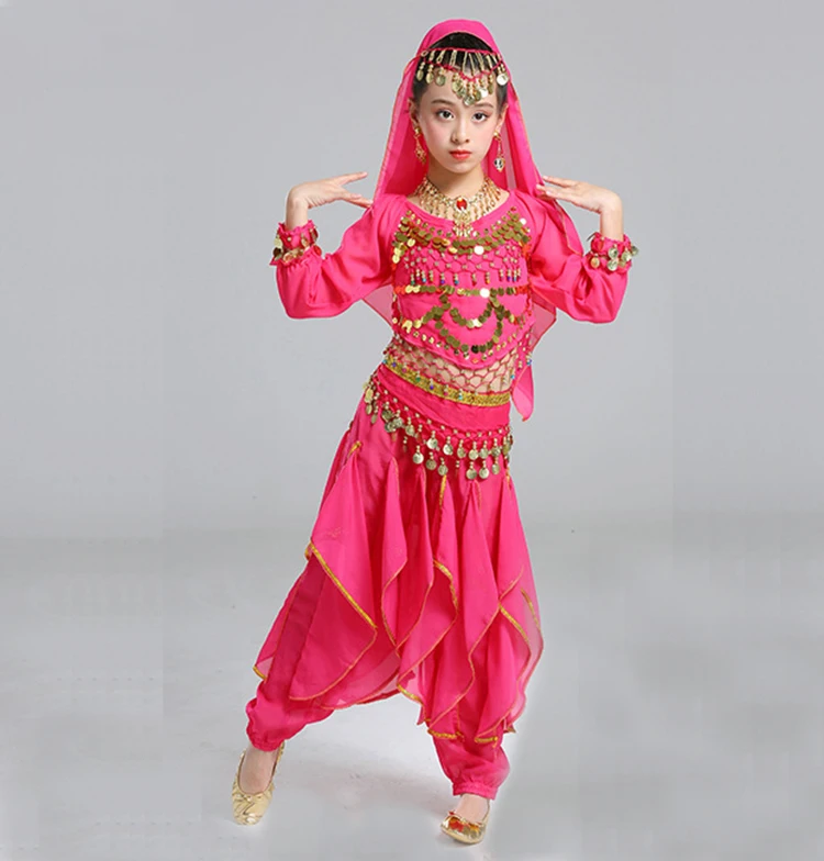 Детский костюм для танца живота с длинным рукавом 5 шт./компл.|Танец живота| |