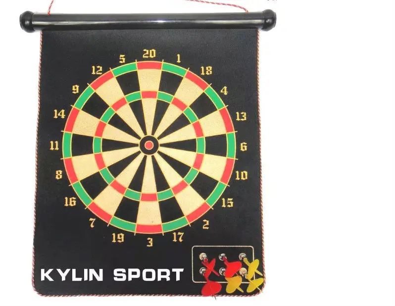 Дартс костюм 15 &quotдвухсторонний Флокирование Магнитная доска пластина шести