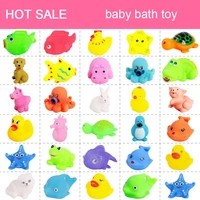 20pcsset cute soft baby bath toys rubber duck animal float squeeze sound mini wash bath toys kids educational toys
