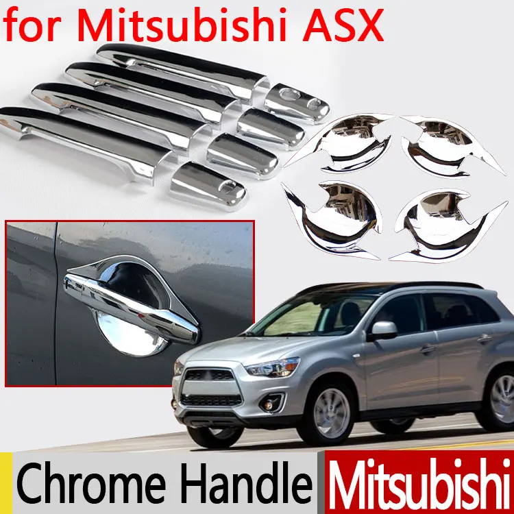 Хромированная крышка ручки двери для Mitsubishi ASX 2010 2017 2011 2012 2013 2014 2015 2016 аксессуары