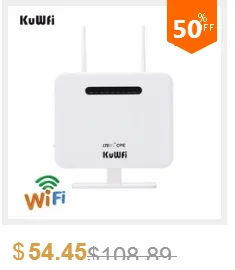 KuWfi 300 Мбит/с беспроводной CPE 4G LTE Wifi маршрутизатор ФЗД TDD LTE WCDMA GSM глобальная разблокировка внешних антенн слот для sim-карты WAN/LAN порт