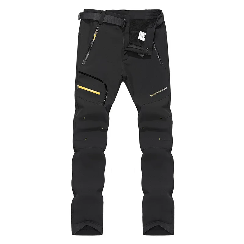 

Outdoor Pants Autumn and winter soft shell hiking pants for men and women plus velvet 6XL Men's Quick Dry breathable trousers