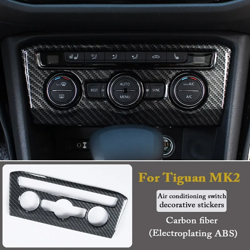 D ZD Car Covers Dashboard AC Navigator Panel Stickers For VW Tiguan 2 MK2 Accessories For Volkswagen Tiguan 1pcs - Название цвета: D