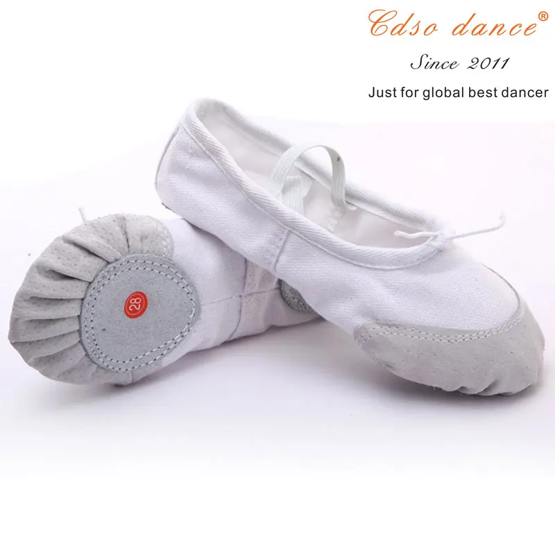 Фирменная обувь для танцев Cdso новые кожаные/холщовые балетные туфли