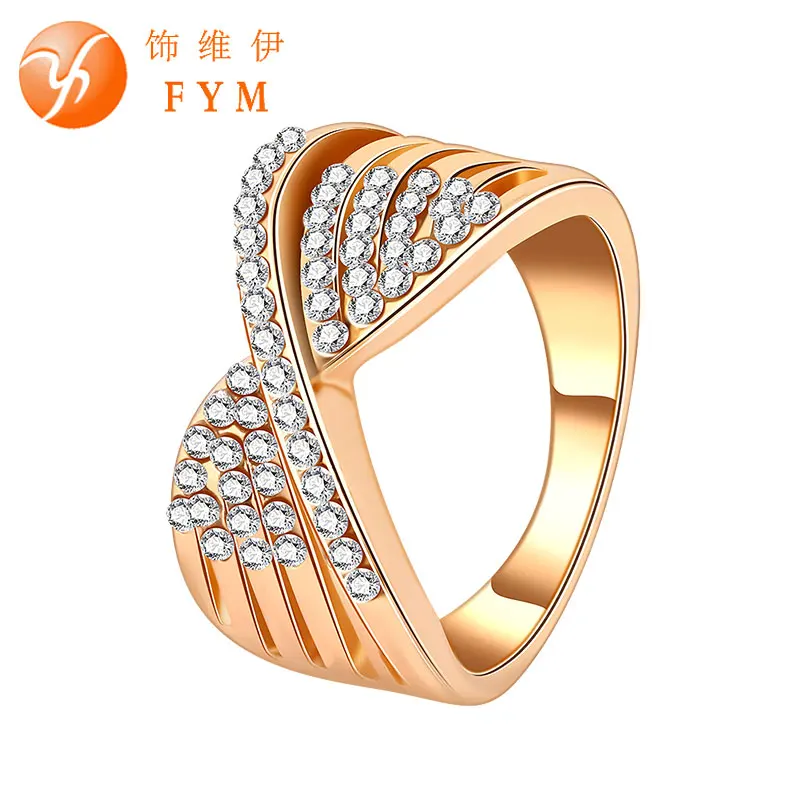 Роскошный дизайн кристалл стиль обещание кольца для женщин свадебные ну