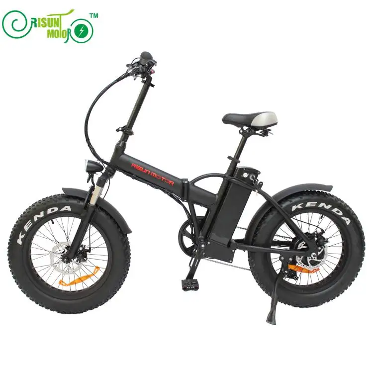 Verkaufen RisunMotor Elektrische Schnee Bike Faltbare Ebike 36V 500W Bafang Hub Motor 20 Zoll Fett Reifen Klapp Fahrrad 36V 15AH Lithium-Batterie