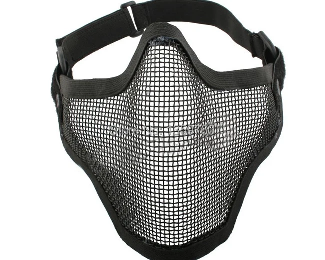 Тактическая охотничья металлическая проволочная полумаска Сетчатая Маска для