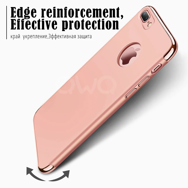 Роскошные Защитные чехлы с покрытием для Apple iPhone X 8 7 Plus твердая задняя крышка 6 5 5S