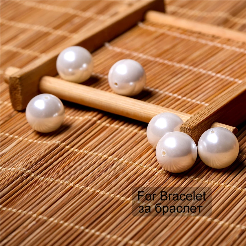 Бусины Из Натурального белого ракушки Европейские из натурального камня для