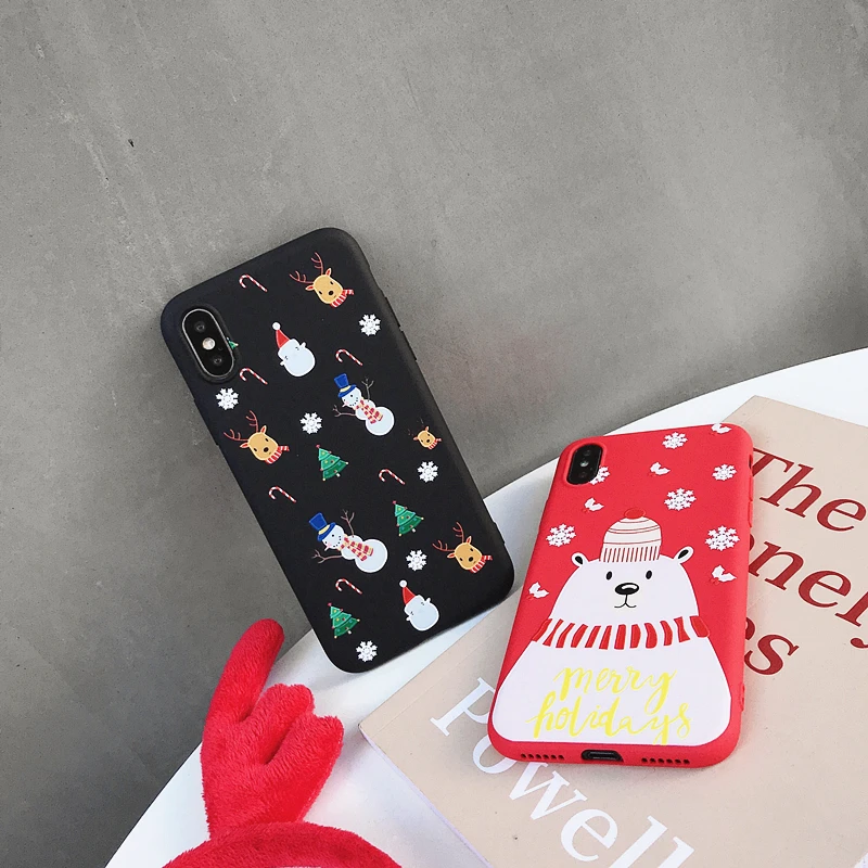 For iphone 6 7 plus 8 fundas Christmas Tree TPU Soft silicone protective cover on for iPhone x xr xs max coque case |