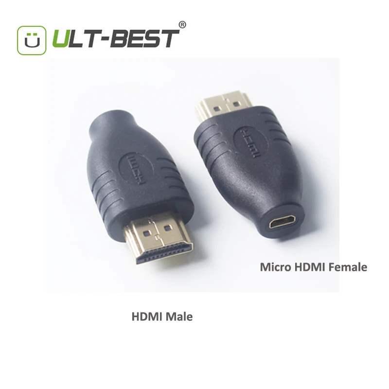 Кабель переходник ult best HDMI с разъемом Micro мама на папа конвертер позолоченным для