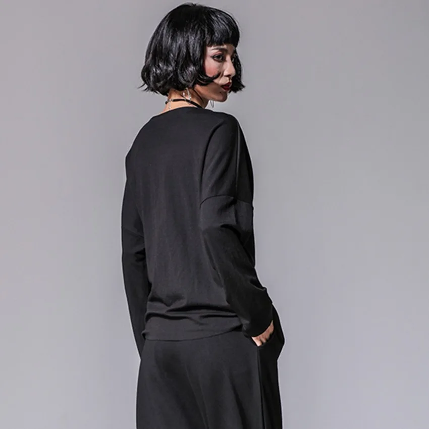 ASYMSAY 2018 новые весенние женские Асимметричный длинный рукав футболка женская