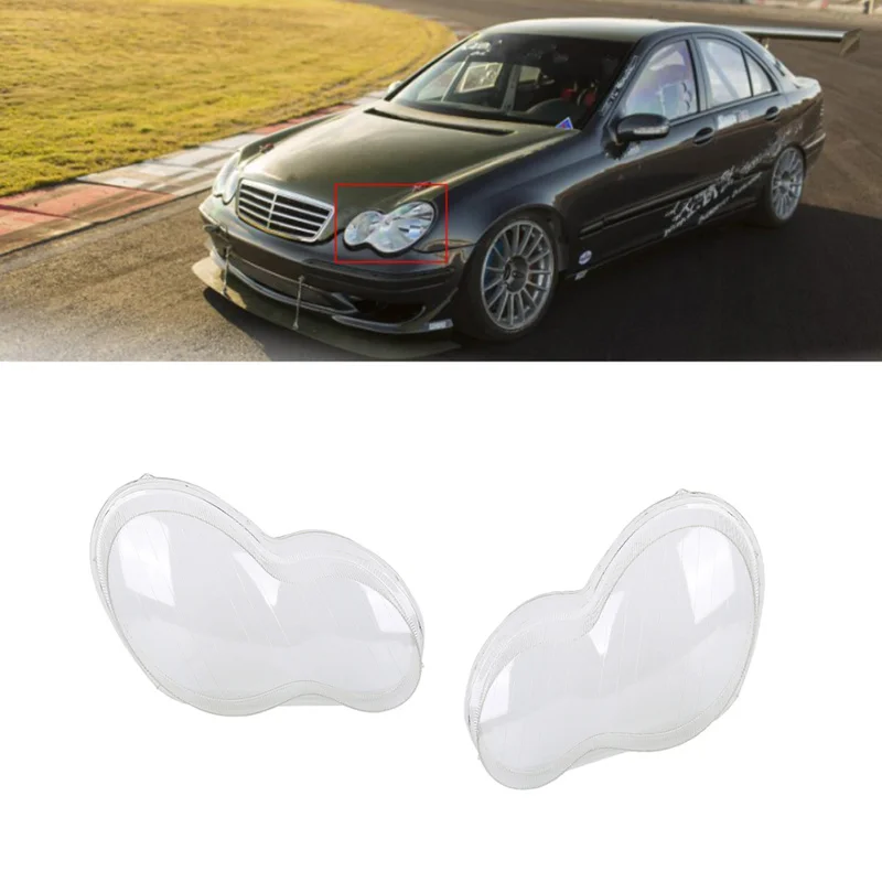 Пластиковая крышка объектива фары для Mercedes Benz C Class W203 C200K C230 C280 C300 2000 2004 2 шт.