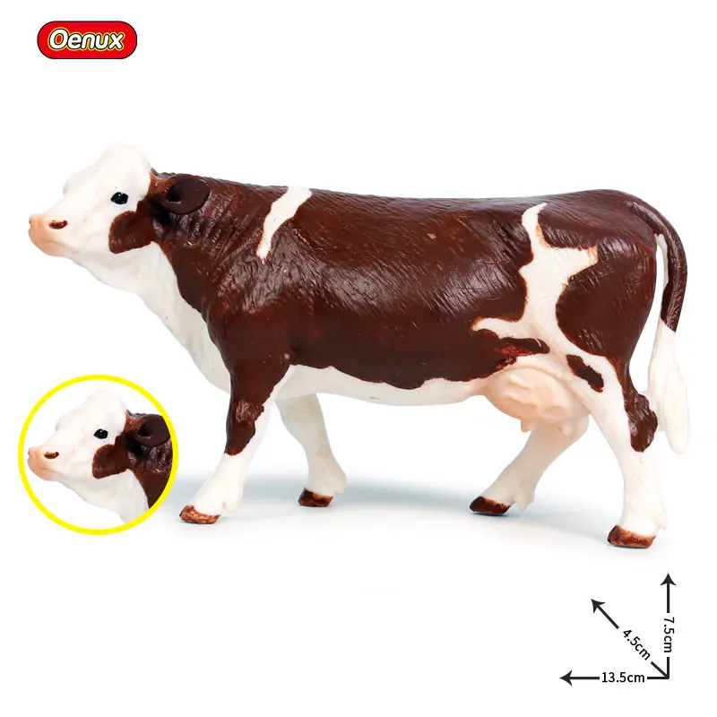 Animal 24 Oenux оригинальные животные, ПВХ Модель, фигурки для разделывания свиньи, утки, курица, гусь, лошадь, модель животного, набор игрушек для детей, подарок - Цвет: Animal 24