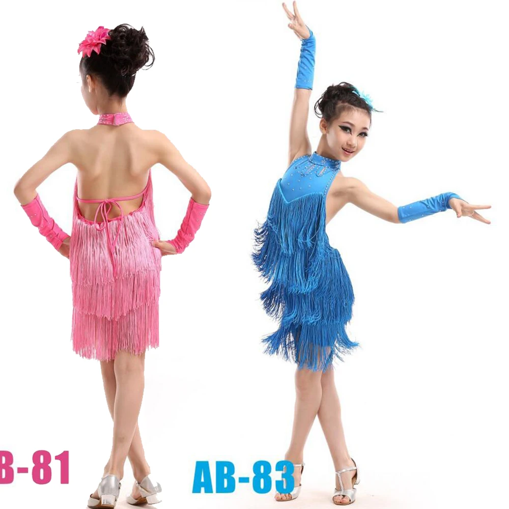 Одежда для латиноамериканских танцев Самба костюмы девочек бальные сальсы с