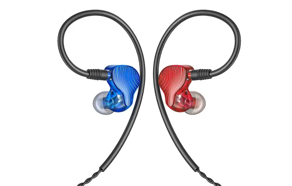 Blue(L) and Red(R) FiiO FA1 3D Печатных Один драйвер балансными арматурными HIFI наушники для iOS и Android съемный кабель MMCX дизайн - Цвет: Blue(L) and Red(R)