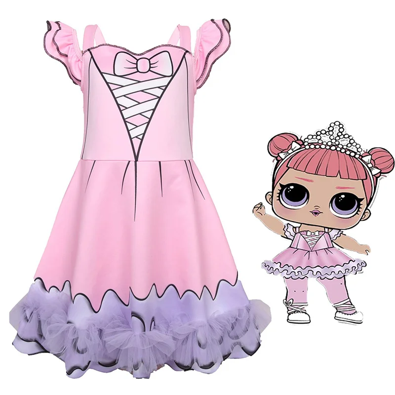 Princess Autumn Girls Dresses 2019 New Dress Cartoons Sleeveless for Halloween Masquerade Cosplay Kids Costume Clothes | Детская одежда